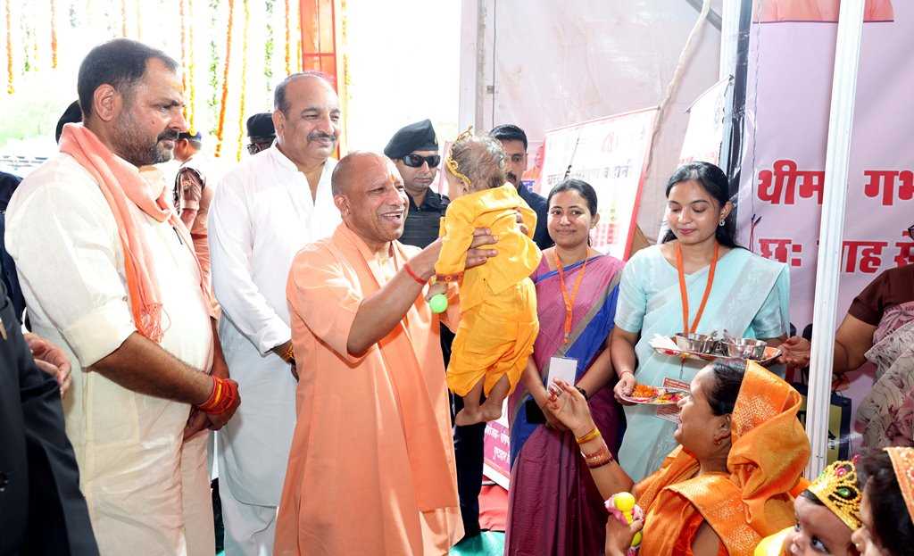 Hon'ble Chief Minister Yogi Adityanath on the occasion of inauguration and laying the foundation stone of various development projects in Banda district on July 9, 2026.