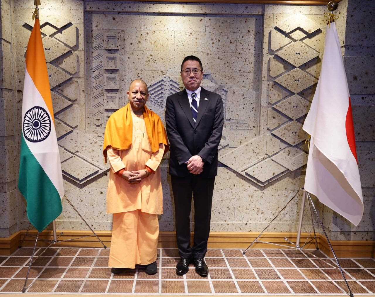 Hon'ble Chief Minister Yogi Adityanath on his visit to Tokyo, Japan on February 25, 2026. Also seen is Mr. Junichi Ishida, Vice Governor of Yamanashi Prefecture.