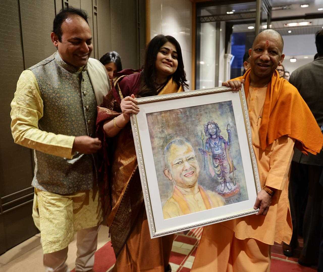 NRIs welcoming Hon'ble Chief Minister Yogi Adityanath on his arrival in Tokyo, Japan on February 25, 2026.